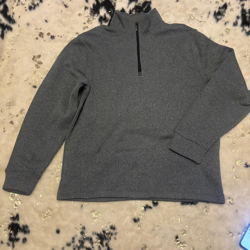 Men's Half-Zip Pullover Sweater - Gray